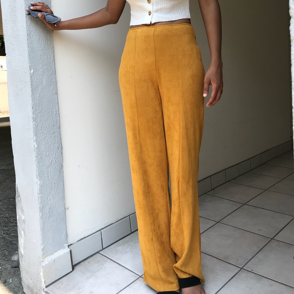 Mustard Velvet Pants